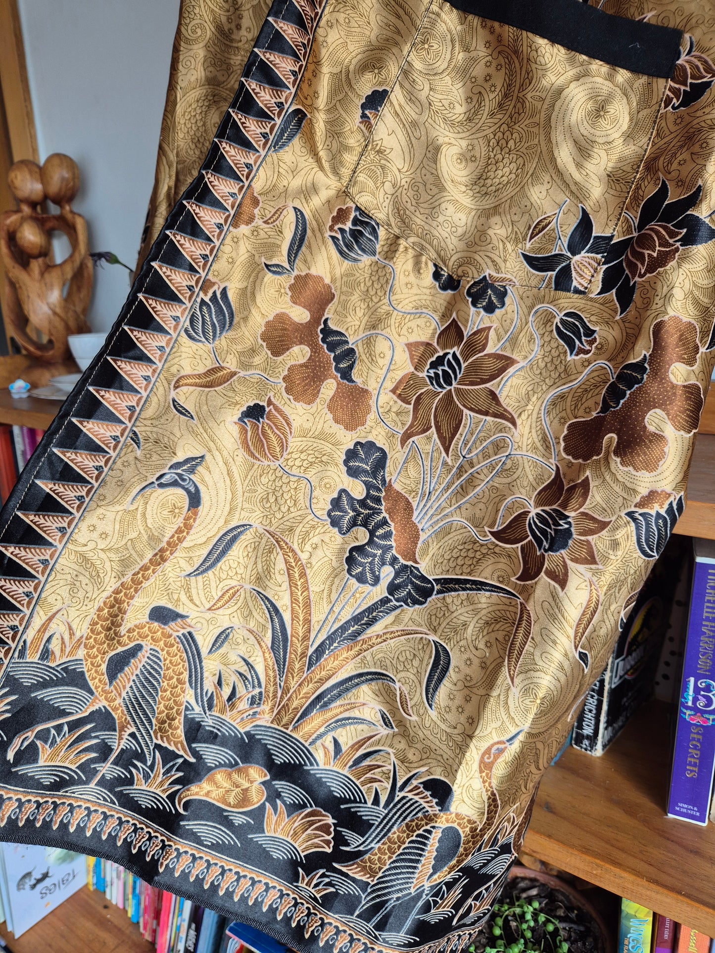 Adults S - Batik Kimono gold silk