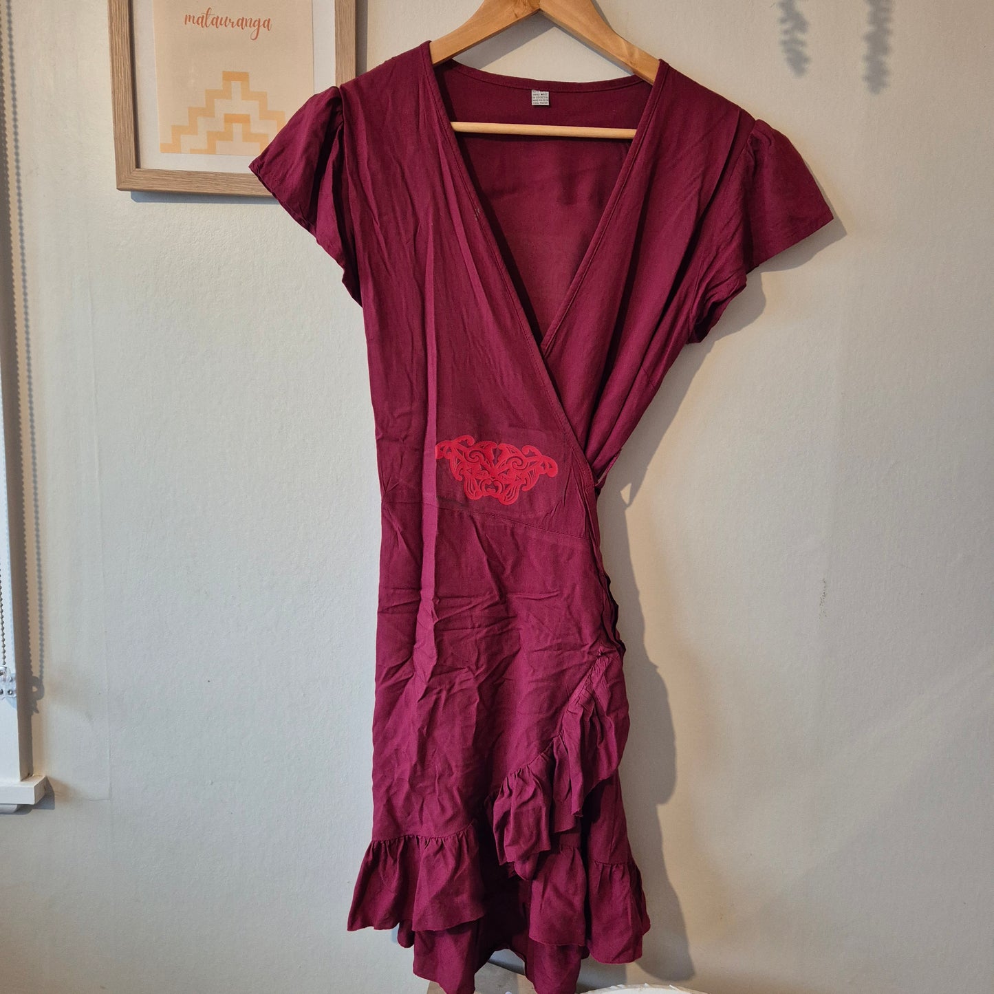 Women's S/M - Wrap Dress Upcycle Toitū Kākahu