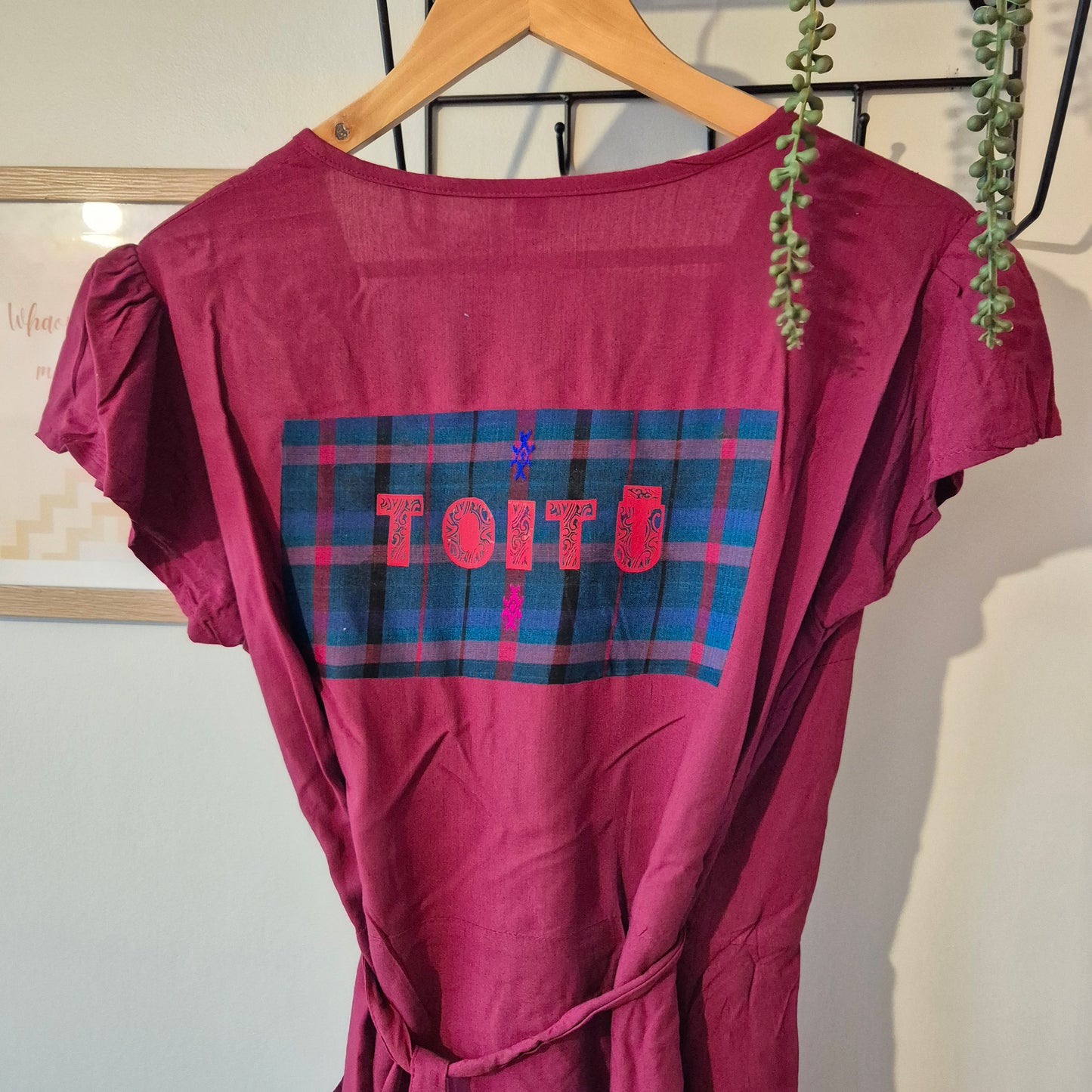 Women's S/M - Wrap Dress Upcycle Toitū Kākahu