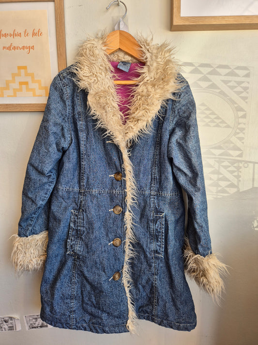 11y - Pūrākau Pono Vintage Pumpkin Patch Denim Jacket