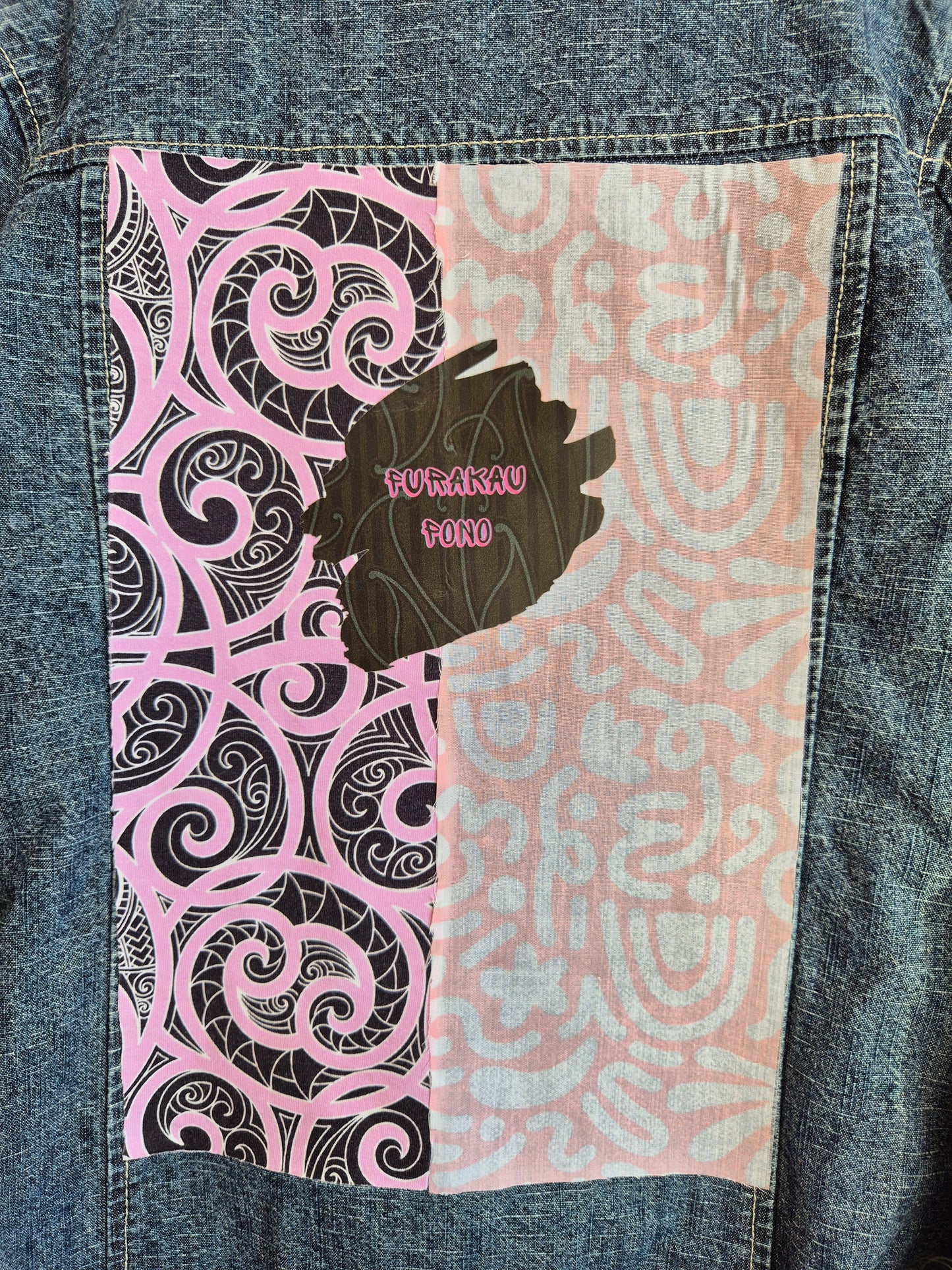 11y - Pūrākau Pono Vintage Pumpkin Patch Denim Jacket