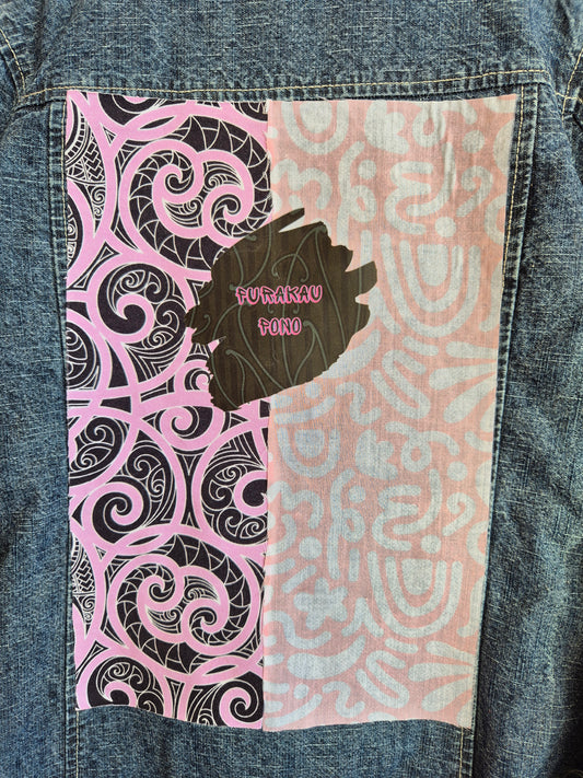 11y - Pūrākau Pono Vintage Pumpkin Patch Denim Jacket