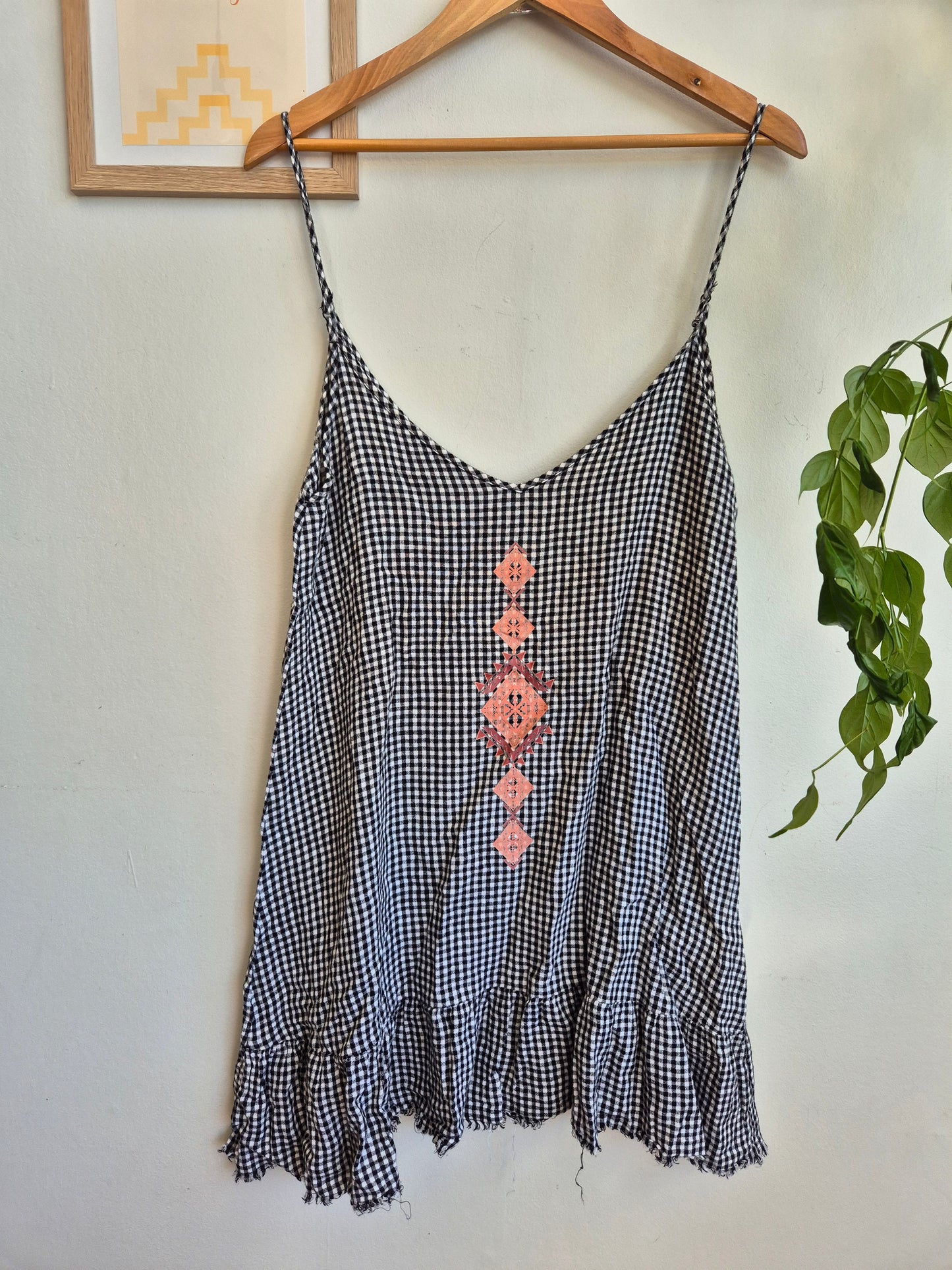 Women's S - Glassons Gingham Upcycle Toitū Kākahu