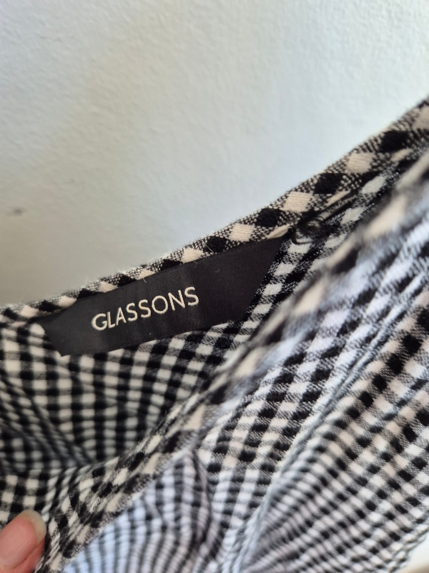 Women's S - Glassons Gingham Upcycle Toitū Kākahu