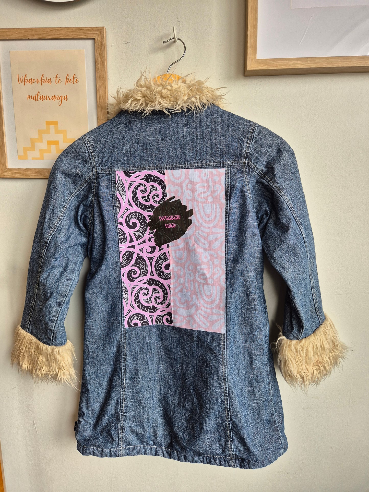 11y - Pūrākau Pono Vintage Pumpkin Patch Denim Jacket
