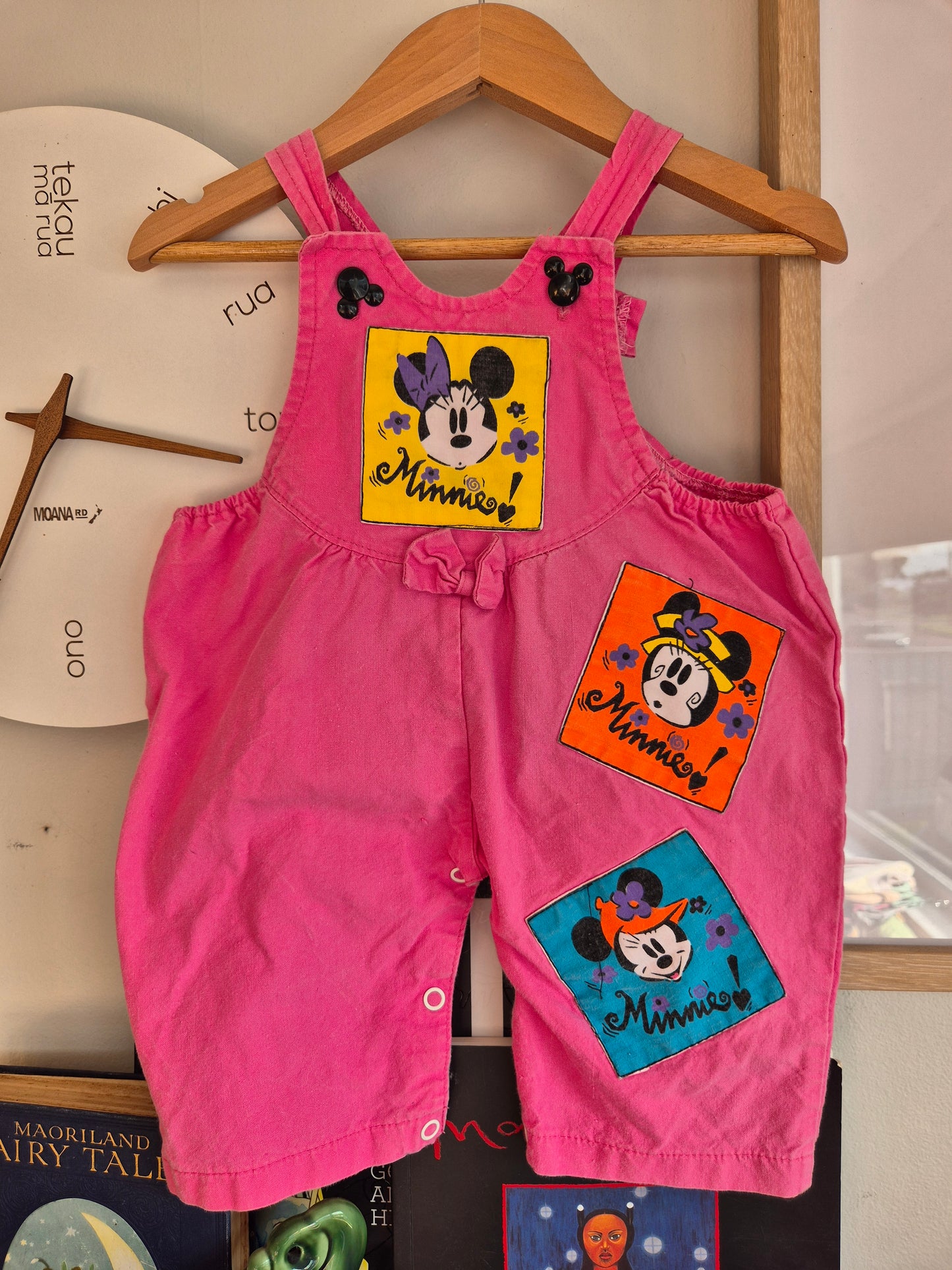 3-6m - Vintage Minnie Mouse Overalls