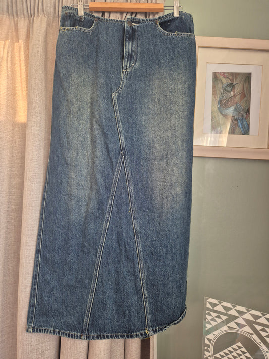 14 Women's  - Glassons Denim Maxi Skirt