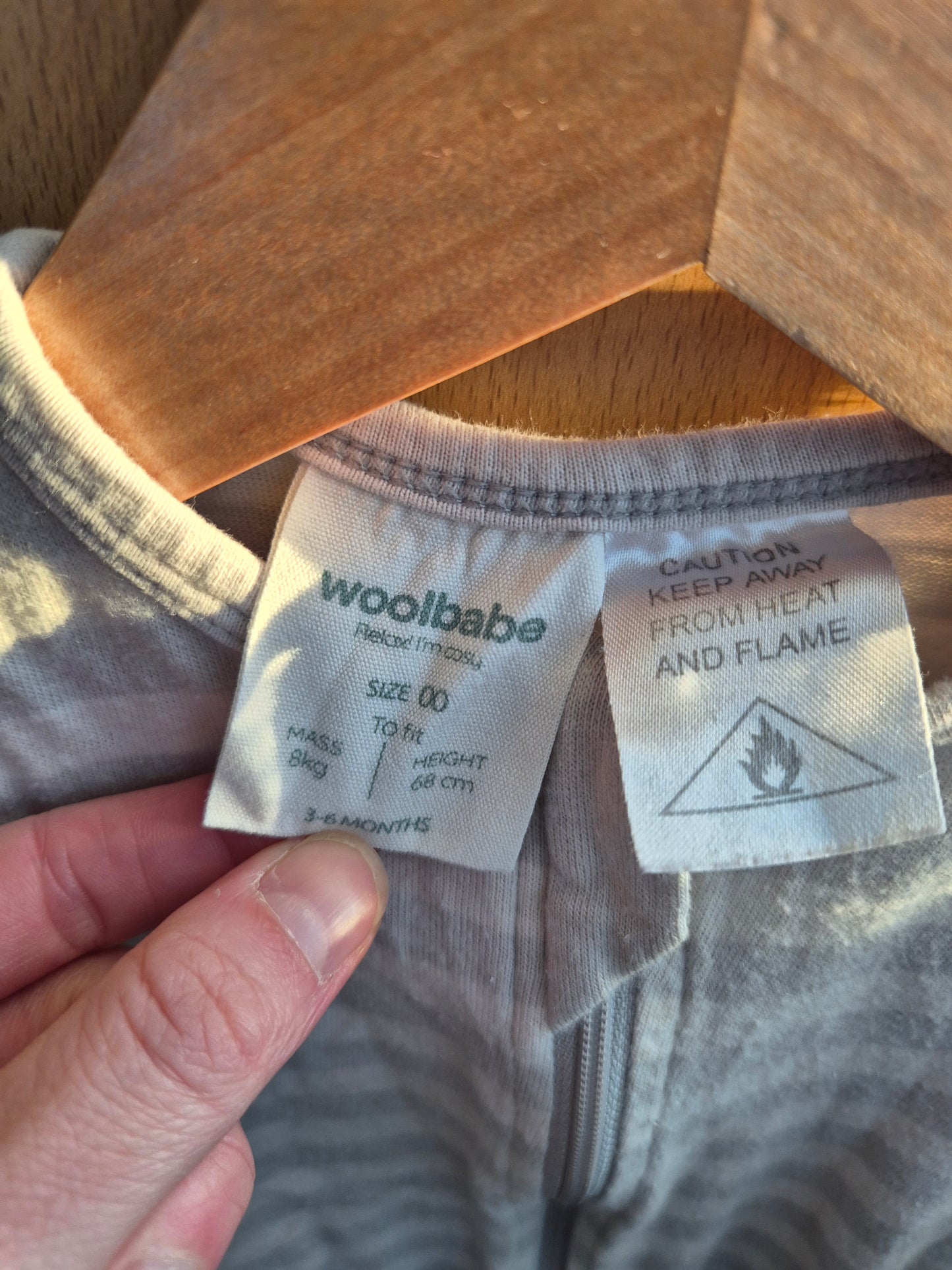 3-6m - Woolbabe Onesie