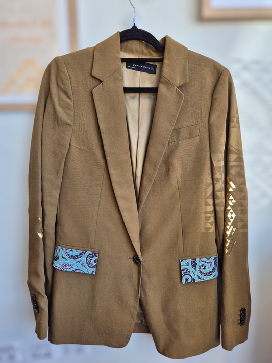Women's S - Zara Blazer Upcycle Toitū Kākahu